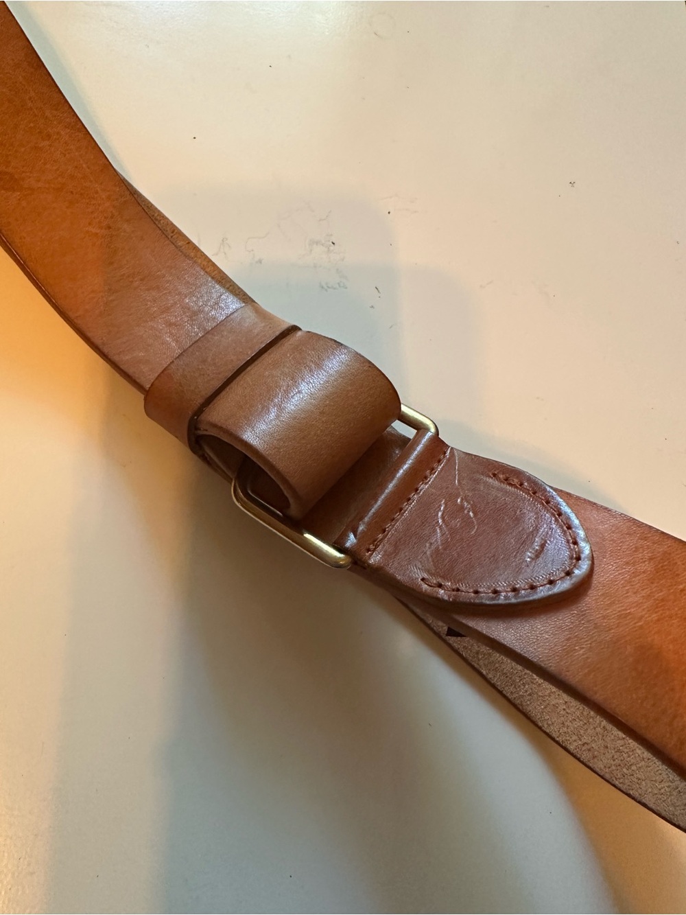 Women’s Tan Leather Belt Horse Bit Style Made in Spain - Picture 2 of 5